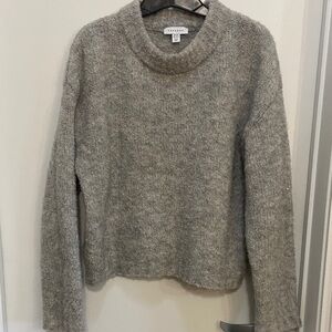 Topshop Heather Gray Cropped  Sweater Medium